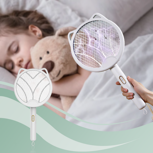 ✨ 4-in-1 Rechargeable Folding Mosquito Zapper – Quiet & Powerful Protection ✨