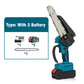 🎃Halloween Deal 50% OFF!🌳6-Inch Cordless Pruning Saw – Compact Mini Chainsaw with 2 Batteries