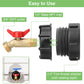 IBC Tote Tank Adapter with Brass Ball Valve