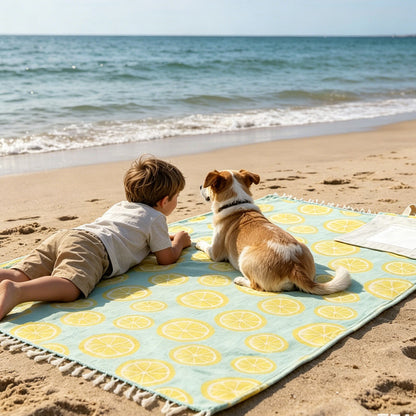 2-in-1 Convertible Beach Towel & Drawstring Backpack