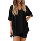 📢📢40% OFF !! ⏰Women's Lounge V-Neck Top & Shorts Set
