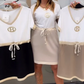 Women's V-Neck Short Sleeve Knee Length Dress