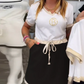 Women's V-Neck Short Sleeve Knee Length Dress