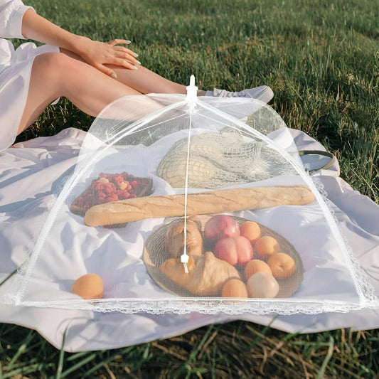 🛡️ BUY 2 GET 1 FREE! ⏰ Mesh Pop-Up Food Protector – Folds flat, zippered mesh & protects from flies, bugs or dust – perfect for picnics, BBQs or patio dining 🍉