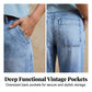 🌟 Women's high-waisted wide-leg denim shorts – Leg-lengthening & vintage wash – Casual cropped pants – perfect for summer, the beach, or a day off 👒