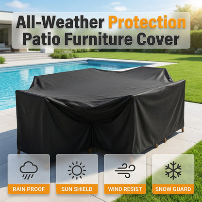 🎃Halloween Deal 50% OFF!☔210D Waterproof Garden Furniture Cover – Secure-Fit Outdoor Table & Chair Cover
