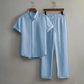 👔 40% OFF! ✨ Men's Textured 2-Piece Set – Shirt & Pants, Breathable, Coordinated 🧳