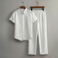 👔 40% OFF! ✨ Men's Textured 2-Piece Set – Shirt & Pants, Breathable, Coordinated 🧳