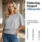 Women's Dolman Sleeve Top with Smocked Waist