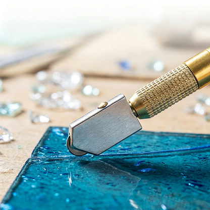 🎃Buy 1 Get 1 Free!🔧Pen-Style Glass Cutter – Tungsten-Carbide Scoring Wheel & Tapping Ball
