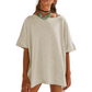 👚 New Arrival 52% OFF! 🚤 Women's Solid Color Loose Fit Boat Neck Top – Soft, breathable & effortlessly chic – perfect for casual days or beach-ready style 🌊