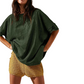 👚 New Arrival 52% OFF! 🚤 Women's Solid Color Loose Fit Boat Neck Top – Soft, breathable & effortlessly chic – perfect for casual days or beach-ready style 🌊