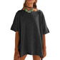 👚 New Arrival 52% OFF! 🚤 Women's Solid Color Loose Fit Boat Neck Top – Soft, breathable & effortlessly chic – perfect for casual days or beach-ready style 🌊