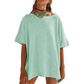 👚 New Arrival 52% OFF! 🚤 Women's Solid Color Loose Fit Boat Neck Top – Soft, breathable & effortlessly chic – perfect for casual days or beach-ready style 🌊