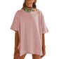 👚 New Arrival 52% OFF! 🚤 Women's Solid Color Loose Fit Boat Neck Top – Soft, breathable & effortlessly chic – perfect for casual days or beach-ready style 🌊