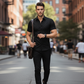 ⏳Limited-time 61% off⏰  ⚡Buy 2 get 5%+ Free Shipping✈️  Men's Textured Black Short Sleeve Shirt👔