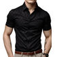 ⏳Limited-time 61% off⏰  ⚡Buy 2 get 5%+ Free Shipping✈️  Men's Textured Black Short Sleeve Shirt👔
