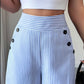 🌸 50% OFF NOW! 🌸High-Waist Striped Wide-Leg Trousers
