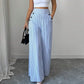 🌸 50% OFF NOW! 🌸High-Waist Striped Wide-Leg Trousers