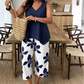 🌸 50% OFF! ✨ Women's Asymmetrical Top & Floral Print Capri Pants Set – Versatile, Vibrant, Comfortable 🌺
