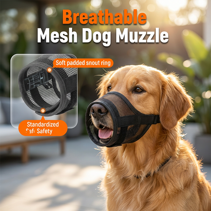 Breathable Mesh Dog Muzzle for Biting and Chewing