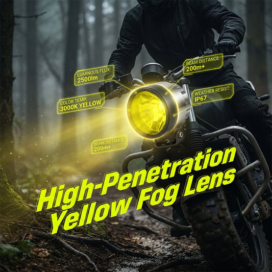 Yellow Fog Light Cover for Motorcycle Spotlights