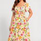 🔥Last day: 50% off!⏰🌸👗 Floral dress with ruffles, a square neckline, and pockets🏖️