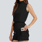 Women's 2-Piece Tracksuit Tank Top & Mini Shirt