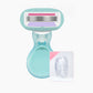 💥Up to 50% off！💥Women’s Travel Razor with Case 🐾 – 5-Blade, 360° Lubrication, 60° Pivoting Head, Cute Cat Paw Non-Slip Handle, Mini Portable Size