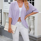 Soft casual half sleeve cardigan for women
