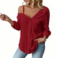 ⏳Time-Limited Special⏰Women's Casual Off-Shoulder Button-Down Shirt