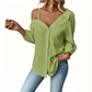 ⏳Time-Limited Special⏰Women's Casual Off-Shoulder Button-Down Shirt