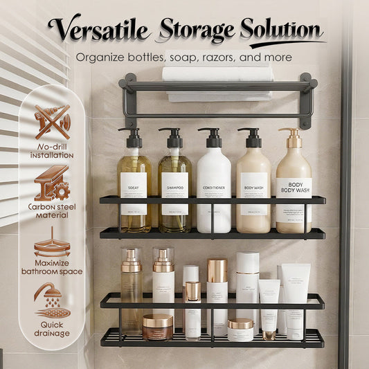 Bathroom Wall Mounted Storage Shelves Set