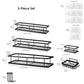Bathroom Wall Mounted Storage Shelves Set