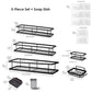 Bathroom Wall Mounted Storage Shelves Set