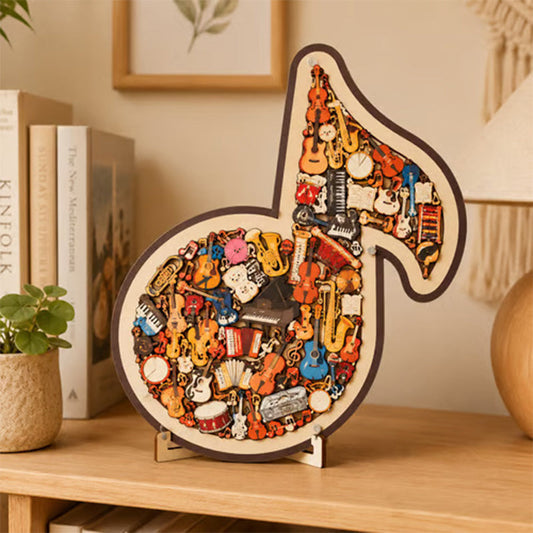 ⌛Limited-time offer🎶Wooden Musical Note Jigsaw Puzzle🧩