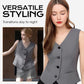 🥳2026 HOT SALE🥳 Elegant Women's V-Neck Button Front Vest