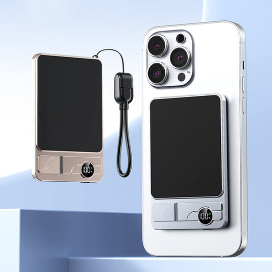 🔋 LIMITED-TIME 50% OFF! ✨ 3-in-1 Magnetic Portable Charger – Wireless, Built-in Stand, Slim 🍃