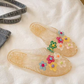 🌸NEW ARRIVAL 50% OFF😍Women's Transparent Glitter Closed Toe Slippers