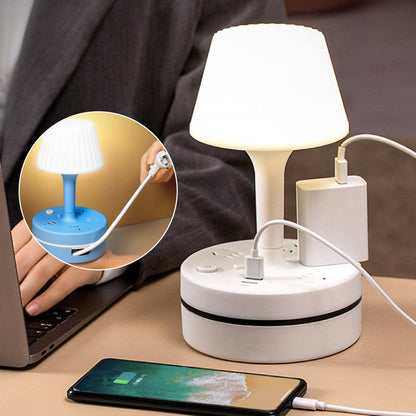 ❄️Summerfresh 50% OFF!💡Bedside Lamp & Charging Station – 3 AC Sockets, 2 USB-A + 2 USB-C Ports & 3 Light Tones