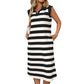 Women's Casual Fashion Striped Dress