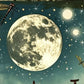 Retro Moon and Dragonfly Wooden Wall Art Decor