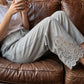 ✨ Women's Wide-Leg Pants – Breathable, Lace Crochet, Drawstring Waist 🌸