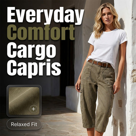 👖 60% OFF NOW! 🌿 Women's Relaxed Casual Cargo Capris – Spacious pockets & breathable fabric – Relaxed fit, perfect for warm weather – everyday comfort and utility ✨