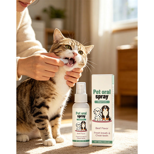 📢📢Last Day Special Price £7.99!‼️⏰🐶Gentle Pet Oral Care Spray 🦷 | Freshen Breath & Remove Plaque🐱