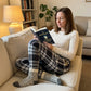 Women's Plaid Printed Slim Fit Stretch Pants