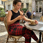 Women's Plaid Printed Slim Fit Stretch Pants
