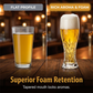 Elegant Engraved Glass Beer Mug Crystal Craft Beer Cup