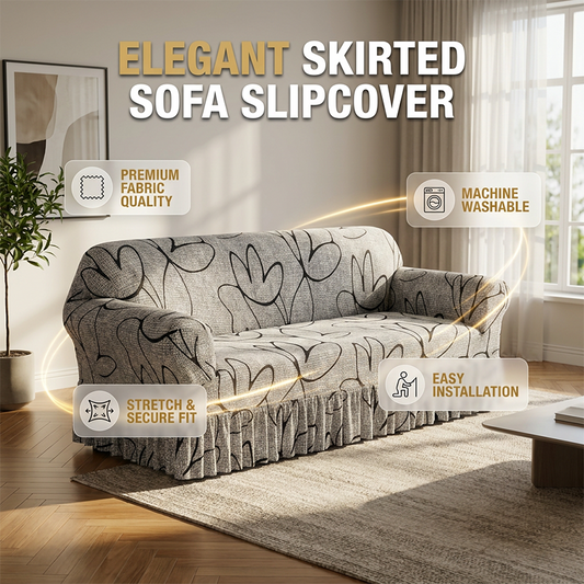 ❄️Summerfresh 50% OFF!🛋️Stretch Sofa Slipcover – Instant Living Room Refresh with Ruffled Skirt