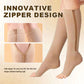 ❄️Summer Freshness 50% Discount!🔥 Knee-High Compression Socks with Zipper – Breathable Support Socks for Running, Traveling, Work & Long Periods of Standing
